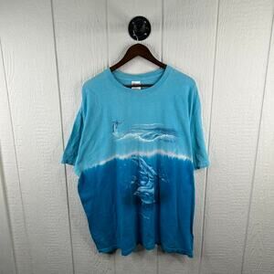 Vintage 90’s All Over Print Dolphins Ocean Tee Size 2XL
